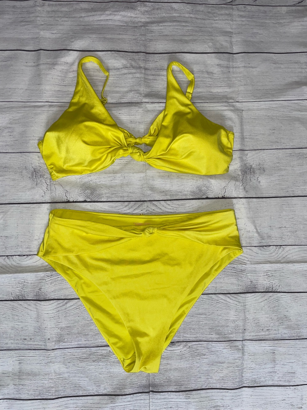 Victoria’s Secret Yellow Knot-Front Bikini Set